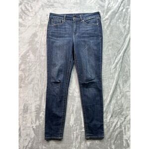 Seven7 Womens Sz 12 Designer Blue Jeans High Rise Skinny Stretch Denim Ladies